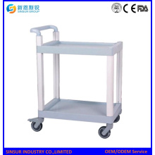 Mulit Purpose ABS 2-Tier Shelf Medical Equipment Carts/Trolley